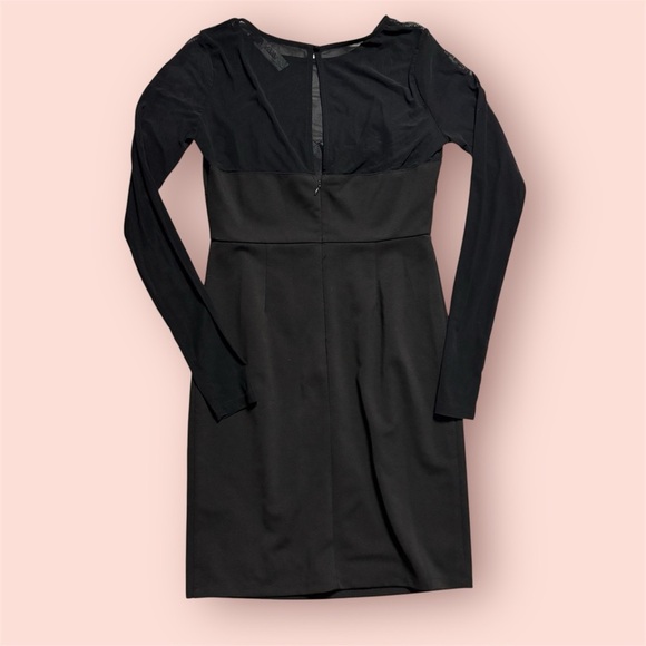 Lulu's Black Ribbed Long Sleeve Bodycon Dress - Picture 4 of 7